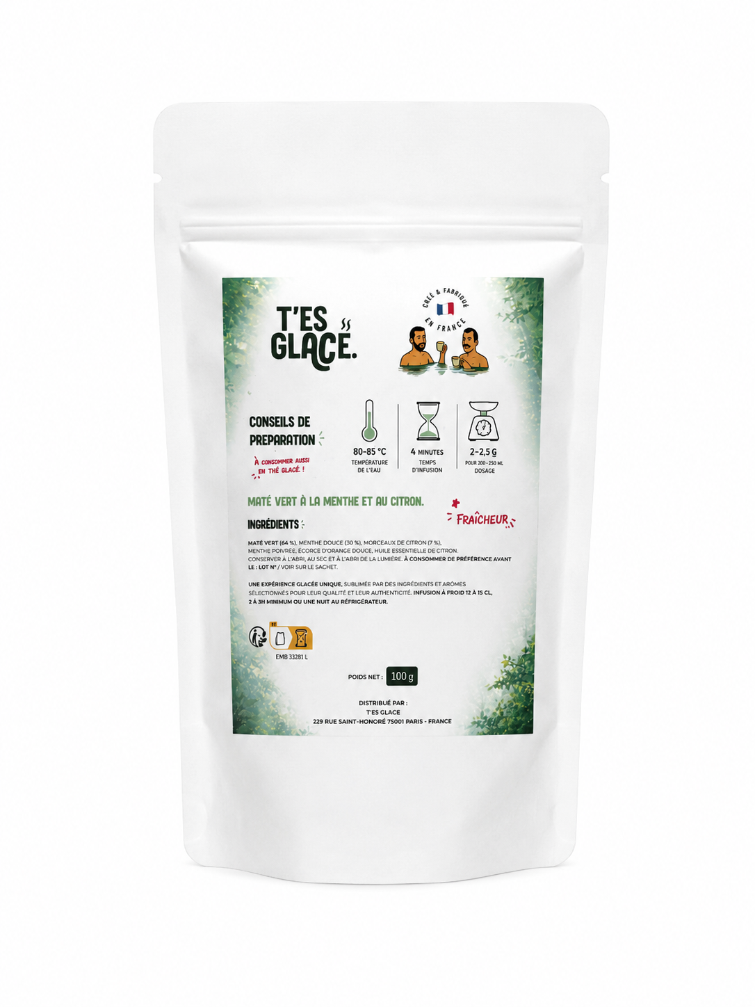 Pack duo : Tasse x T'es Glacé Énergie - Saveur Menthe & Citron